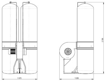 Odsávač ADAMIK FT 402 SF rozmery