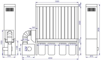 Odsávanie ADAMIK FT 662N 9,2 kW A rozmery